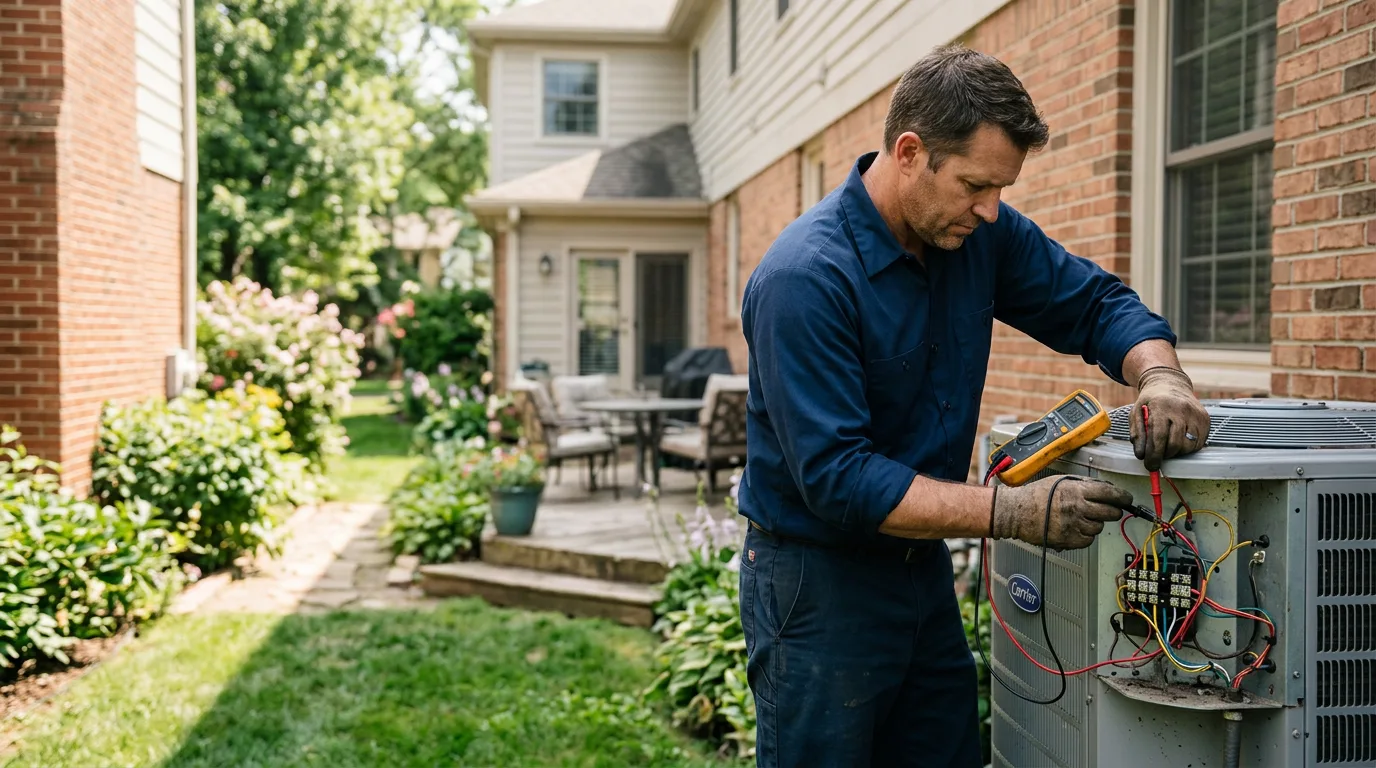 HVAC technician working near South Wilmington, IL